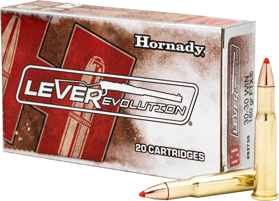 Hornady 82730 LEVERevolution  30-30 Win 160 gr 2400 fps Flex Tip eXpanding (FTX) 20 Bx/10 Cs