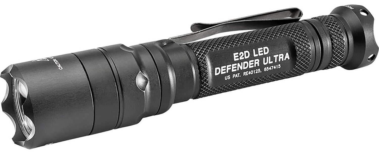 SureFire E2DLUA E2D Defender Ultra  Black Anodized Aluminum White LED 5/1000 Lumens 200 Meters Range