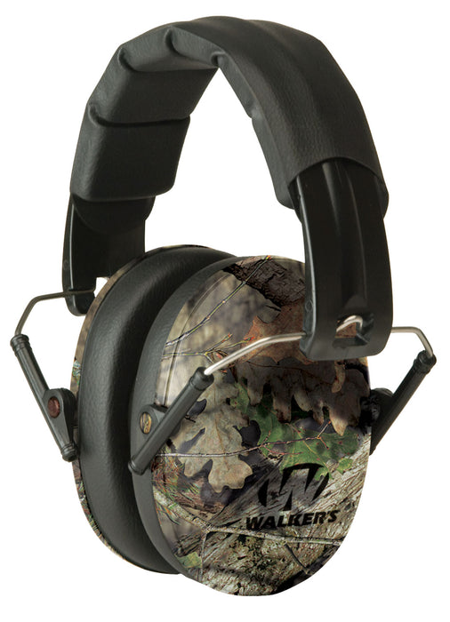 Walker's GWPFPM1CMO Pro Low Profile Passive Muff 22 dB Over the Head Mossy Oak/Black Polymer