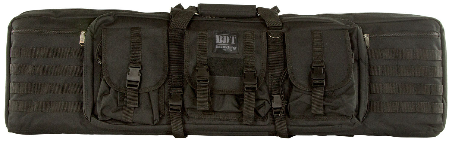 Bulldog BDT4043B BDT Tactical Single Black Nylon, 3 Accessory Pockets, Deluxe Padded Backstraps, Lockable Zippers & Padded