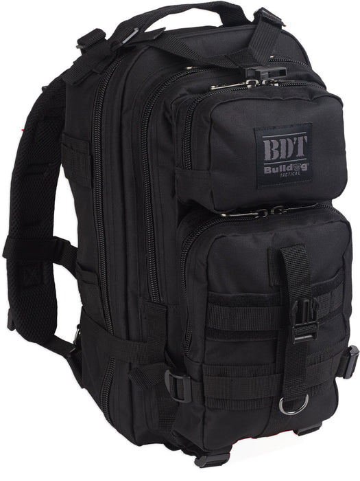 Bulldog BDT410B BDT Tactical Backpack Compact Style with Black Finish, 2 Main & Accessory Compartments, Hydration Bladder Compartment & Molle, Alice Compatible 18" H x 10" W x 10" D