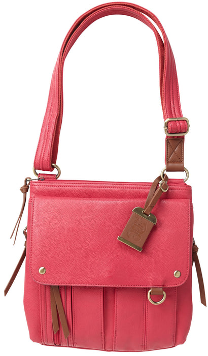 Bulldog BDP036 Cross Body Purse w/Holster Pink Leather Most Sm Pistols & Revolvers Ambidextrous Hand