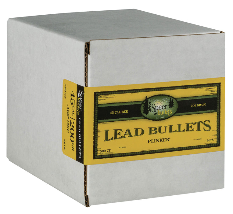 Speer 4678 Handgun  45 Cal .452 200 gr Lead Semi Wadcutter 50 Per Box/ 1 Case