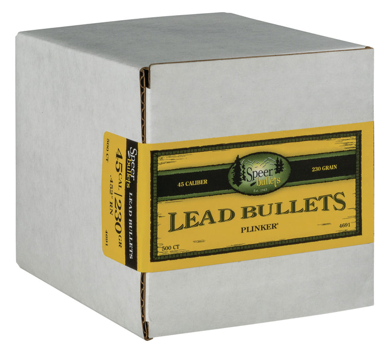 Speer 4691 Handgun  45 Cal .452 230 gr Lead Round Nose 500 Per Box/ 1 Case