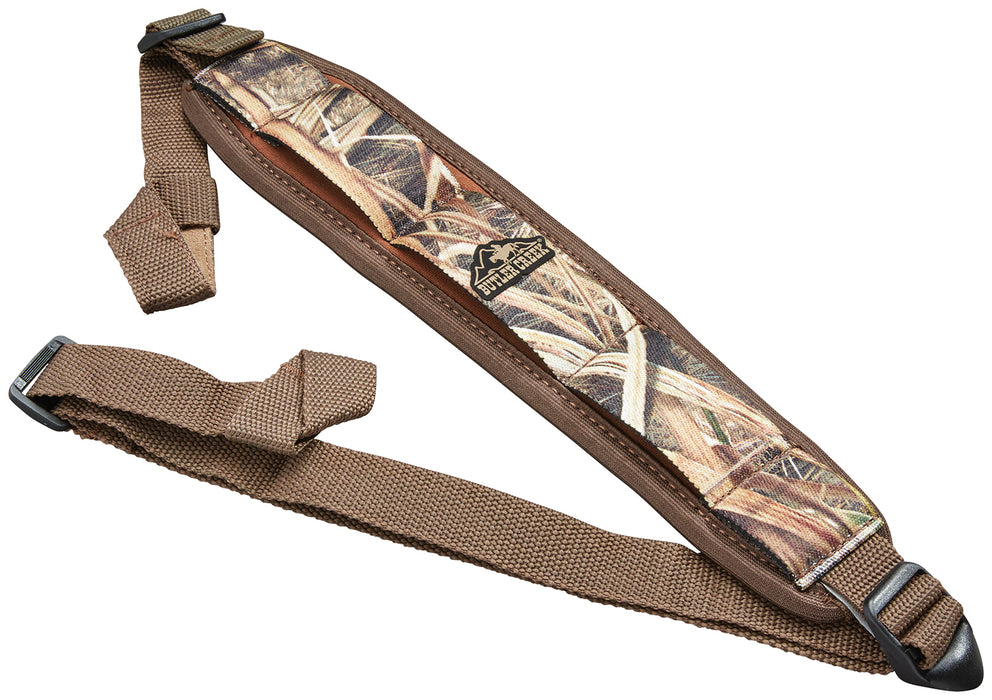 Butler Creek 190024 Comfort Stretch Shotgun Sling Mossy Oak Shadow Grass Blades Neoprene w/Non-Slip Grippers 44" OAL 2.50" Wide Adjustable Design