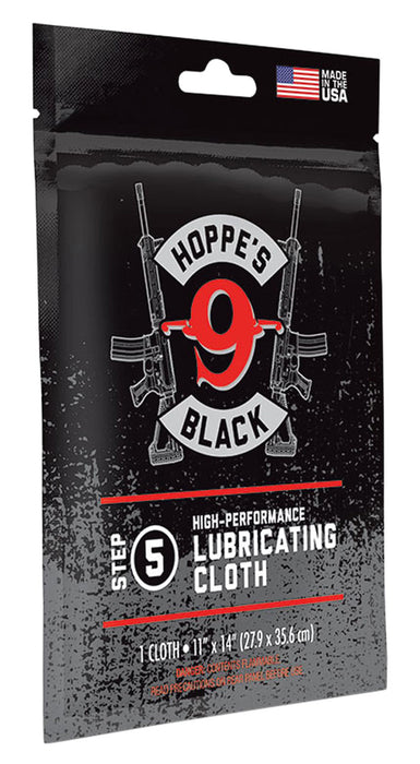 Hoppe's HBLC Black Lube Cloth Treated with Hoppe's Black Oil   11" x 14" Resealable Bag