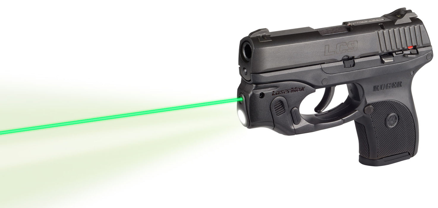 LaserMax CFLC9CG Green Ruger GripSense Light/Laser  LC9/LC9s/LC380/EC9s Black 100 Lumens LED White