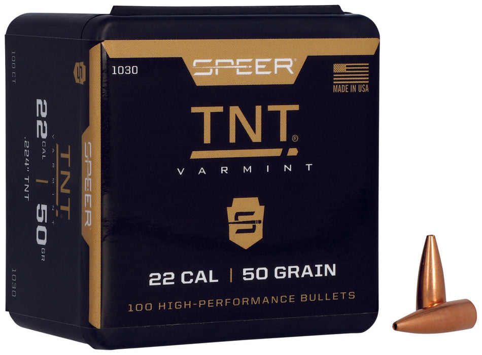 Speer 1030 TNT  22 Cal .224 50 gr Jacket Hollow Point 100 Per Box/5 Case