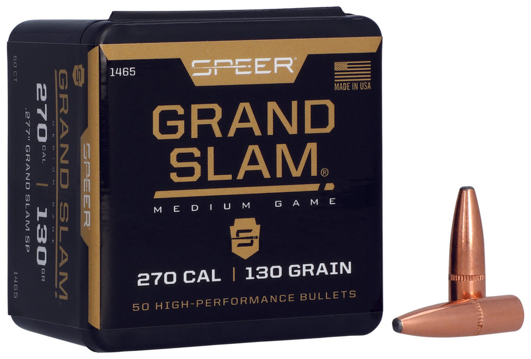 Speer 1465 Grand Slam  270 Cal .277 130 gr Soft Point 50 Per Box/ 5 Case