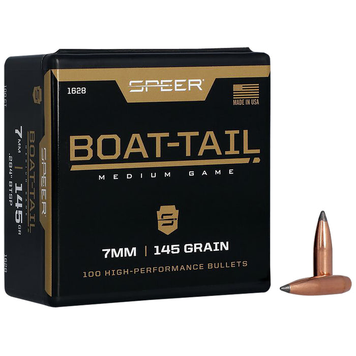 Speer 1628 Boat-Tail  7mm .284 145 gr Jacketed Soft Point Boat Tail 100 Per Box/ 5 Case