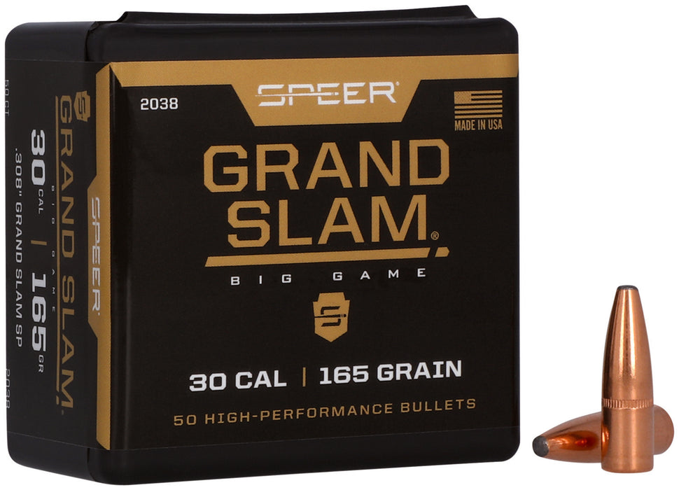 Speer 2038 Grand Slam  30Cal 165gr Soft Point 50 Per Box/5 Case