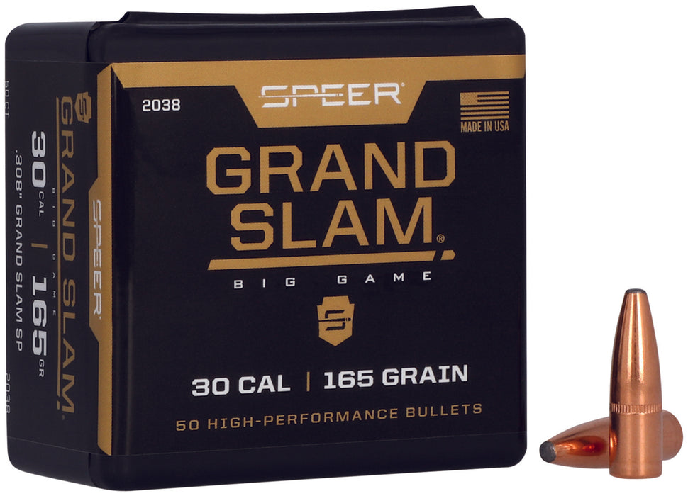 Speer 2038 Grand Slam  30 Cal .308 165 gr Soft Point 50 Per Box/ 5 Case