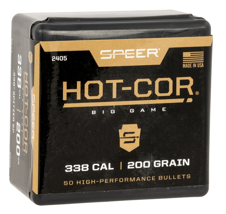 Speer 2405 Hot-Cor  338 Cal .338 200 gr Spitzer Soft Point 50 Per Box/ 5 Case