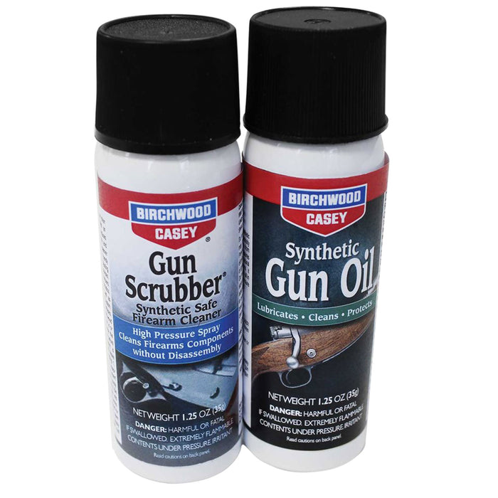 Birchwood Casey 33329 Gun Scrubber & Synthetic Gun Oil Combo Pack 1.25 oz Aerosol 2 Pack