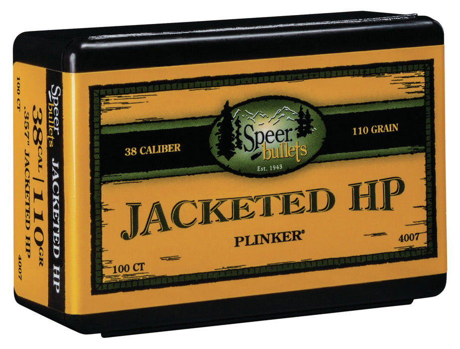 Speer 4007 Handgun  38 Cal .357 110 gr Jacket Hollow Point 100 Per Box/ 5 Case