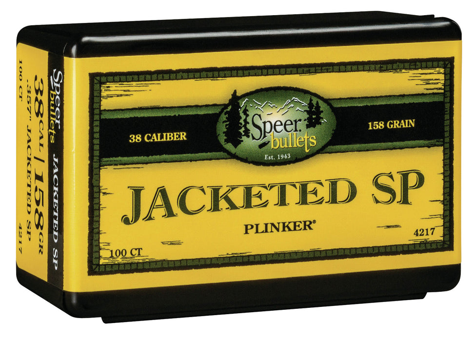 Speer 4217 Handgun  38 Cal .357 158 gr Jacketed Soft Point 100 Per Box/ 5 Case