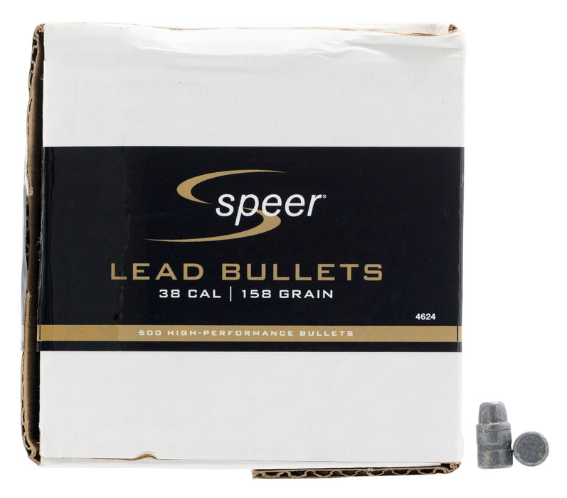 Speer 4624 Handgun  38 Cal .358 158 gr Lead Semi Wadcutter 500 Per Box/ 1 Case