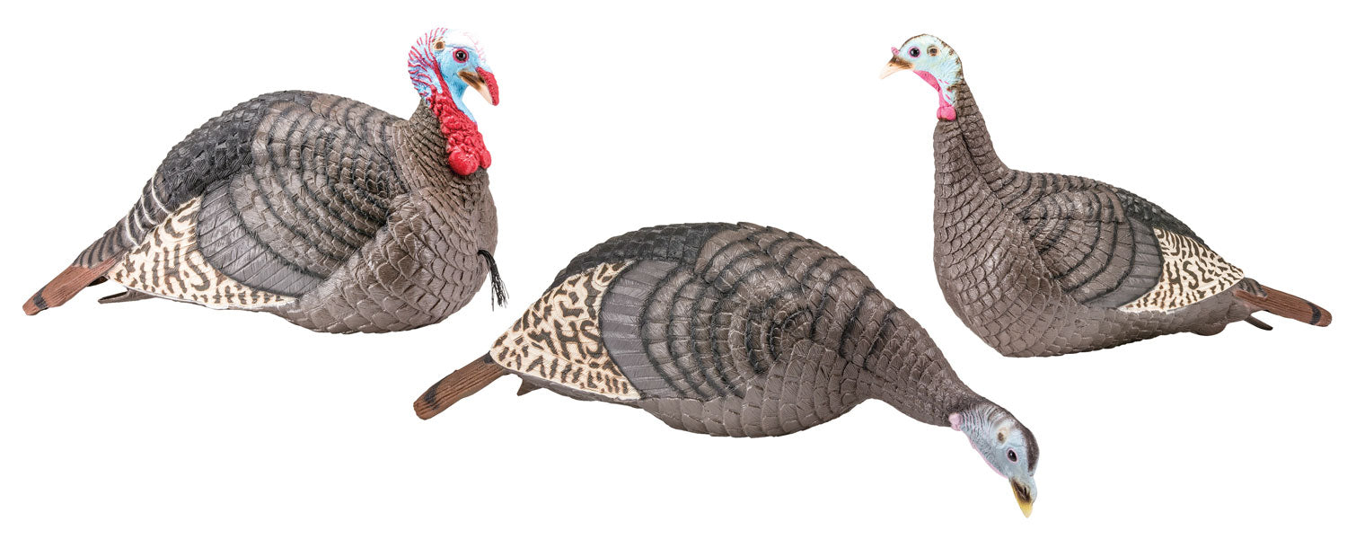 HS Strut 100006 Strut-Lite Flock Wild Turkey Species Multi Color Synthetic 3 Per Pack