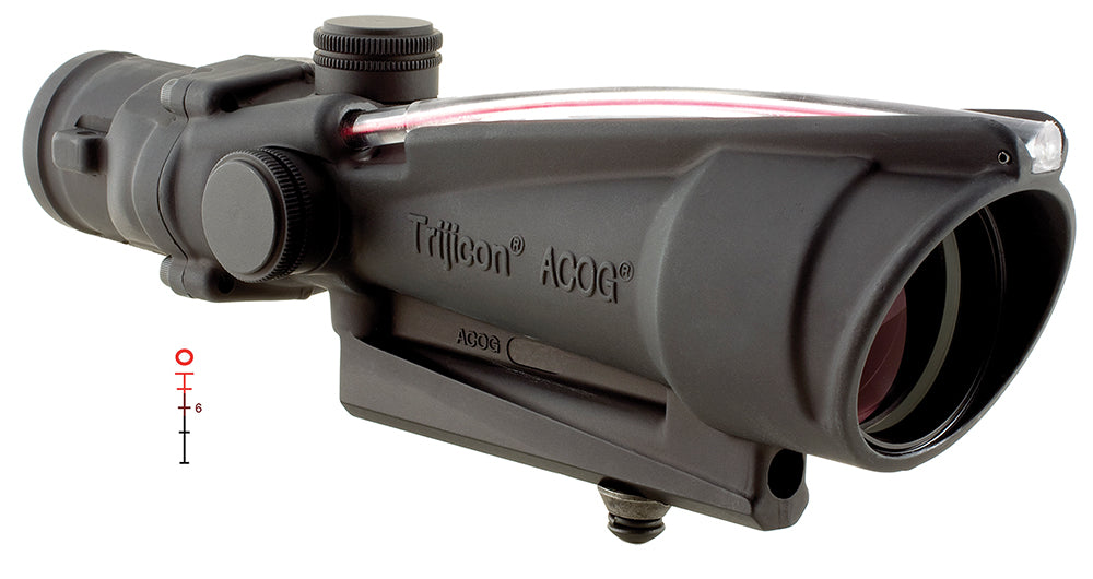 Trijicon 100136 ACOG  Black Hardcoat Anodized 3.5x35mm Illuminated Red Donut .223/5.56 BDC Reticle