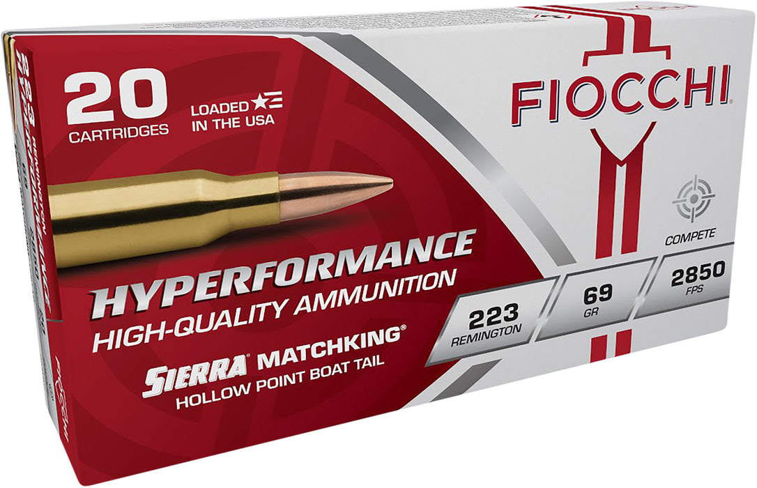 Fiocchi 223MKC Hyperformance  223 Rem 69 gr Sierra MatchKing BTHP 20 Per Box/10 Cs