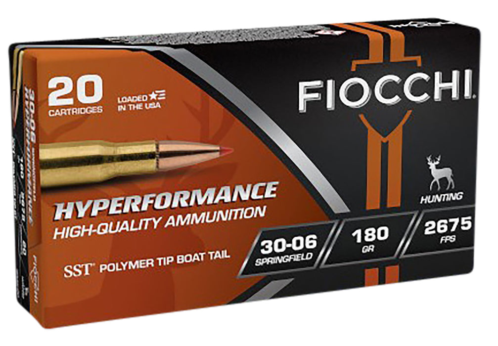 Fiocchi 3006HSC Hyperformance  30-06 Springfield 180 gr 2675 fps Super Shock Tip (SST) 20 Bx/10 Cs