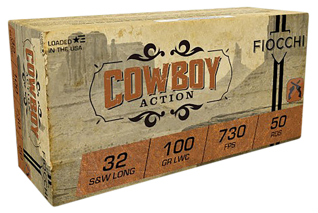 Fiocchi 32LA Cowboy Action  32 S&W Long 100 gr 730 fps Lead Wadcutter (LDWC) 50 Bx/20 Cs