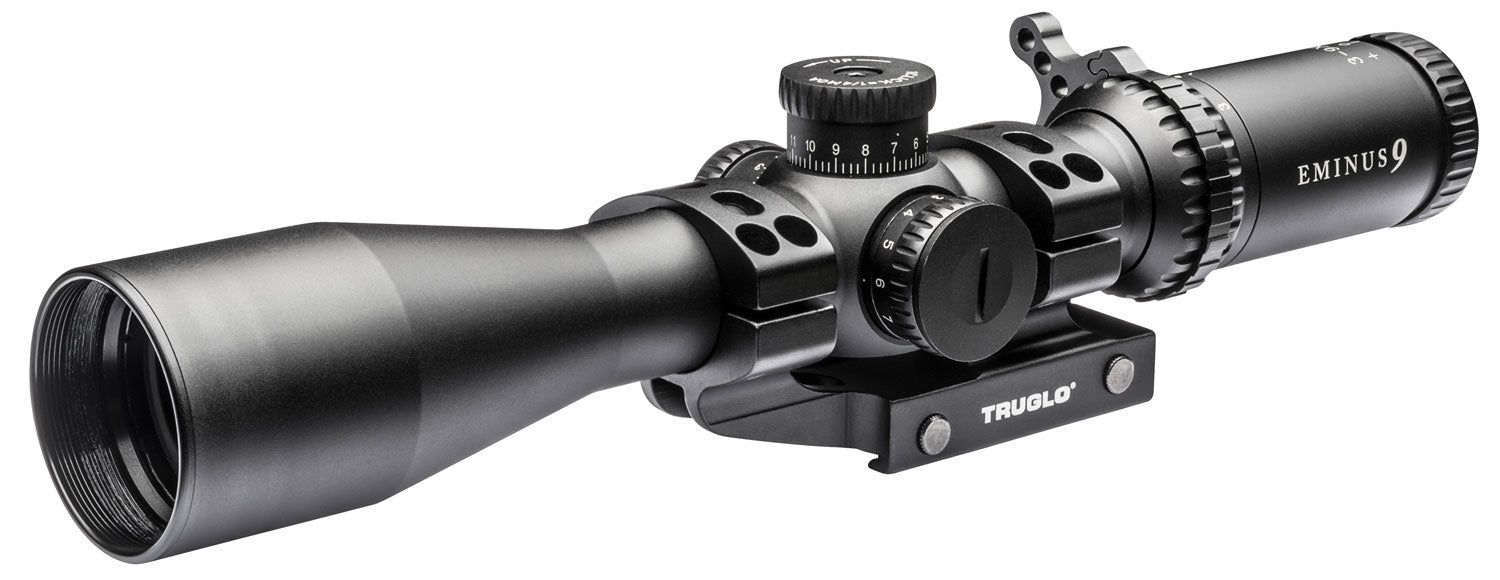 TruGlo TG-8539TLR Eminus  Black Anodized 3-9x42mm 30mm Tube Dual Illuminated (Green/Red)TacPlex MOA Reticle