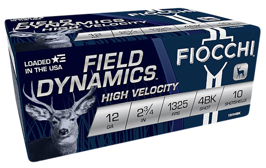 Fiocchi 12HV4BK Exacta  Nickel Plated 12 Gauge 2.75" 27 Pellets 4 Buck Shot 10 Bx/ 25 Cs