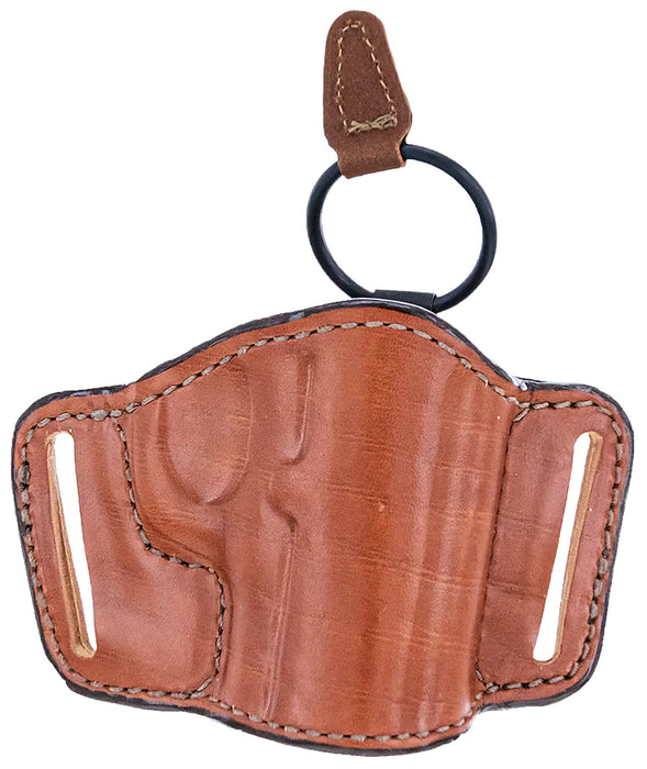 Bianchi 19242 105 Minimalist Belt Slide Holster Size 01 OWB Open Top Style made of Leather with Tan Finish fits 2" Barrel Ruger SP101 & S&W J-Frame for Right Hand