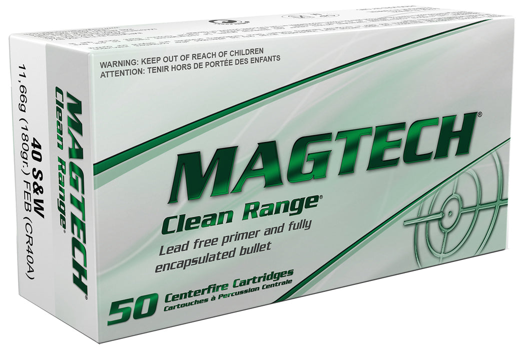 Magtech CR40A Clean Range  40S&W 180gr Fully Encapsulated Bullet Flat 50 Per Box/20 Case