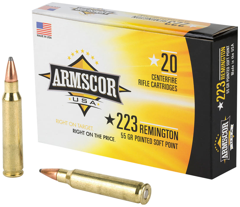 Armscor AC2235N USA  223Rem 55gr Hornady V-Max 20 Per Box/50 Case