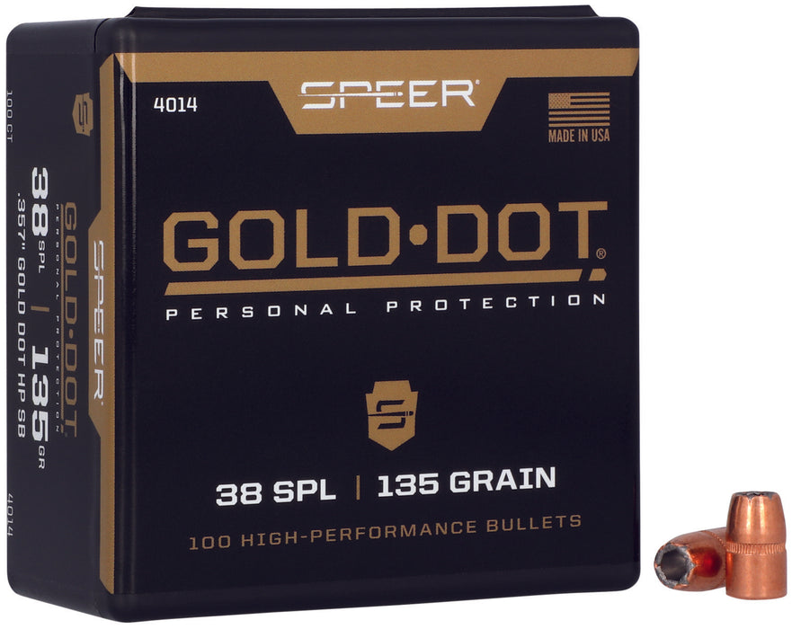 Speer 4014 Gold Dot Personal Protection 38 Special .357 135 gr Hollow Point 100 Per Box/ 5 Case