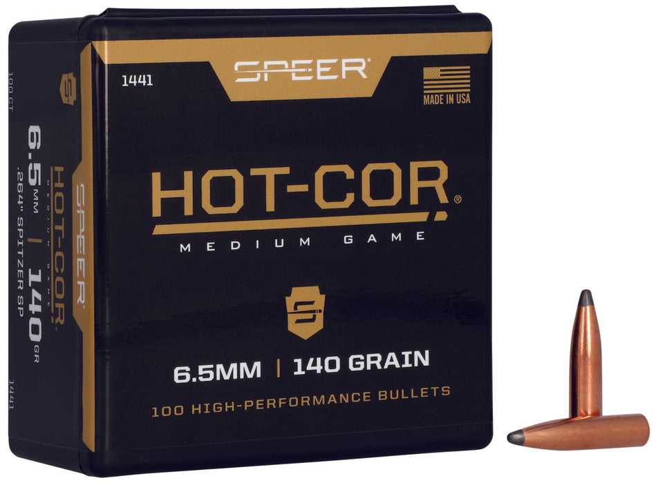 Speer 1441 Hot-Cor  264 Cal .26 140 gr Spitzer Soft Point 100 Per Box/ 5 Case