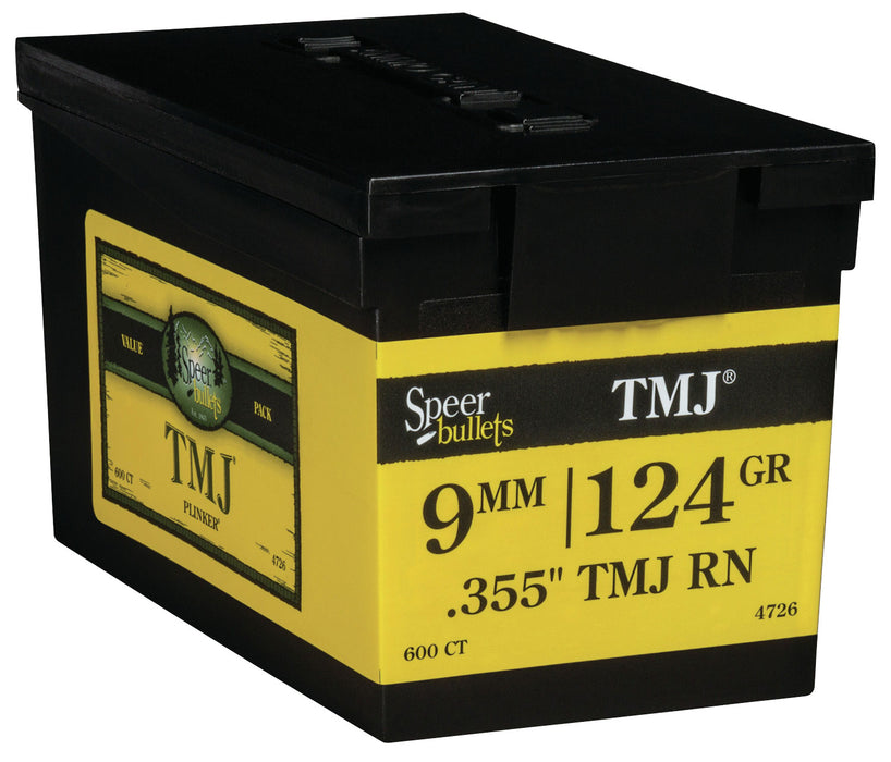 Speer 4726 TMJ Value Pack 9mm .355 124 gr Total Metal Jacket 600 Per Box/ 1 Case