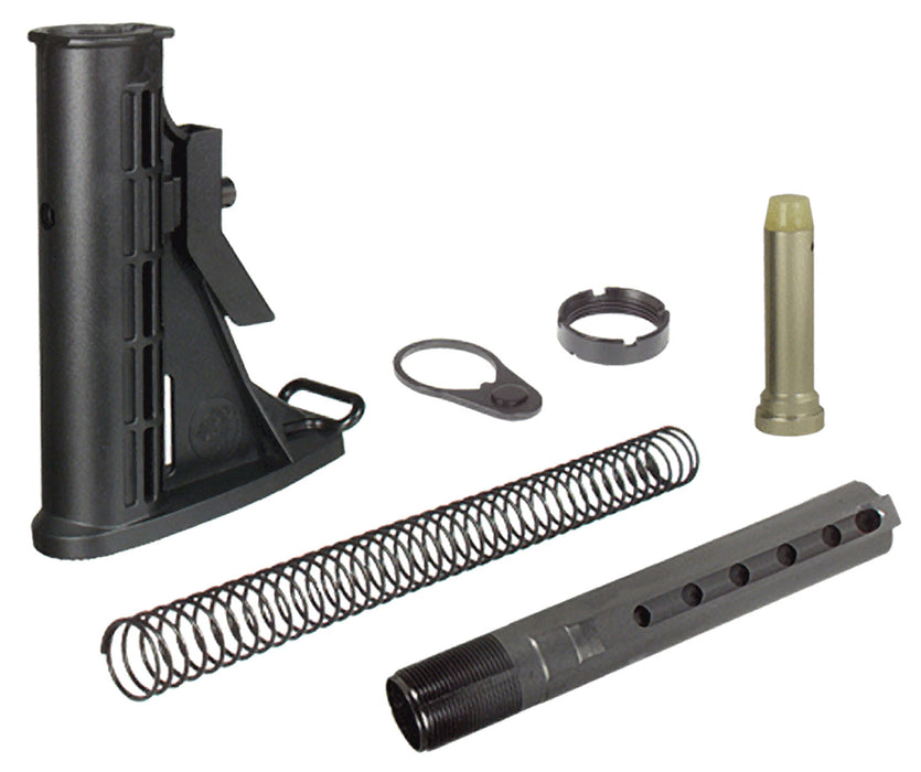 UTG Pro RBU6BM Mil-Spec Stock Assembly Black Synthetic 6 Position for AR-15/M16