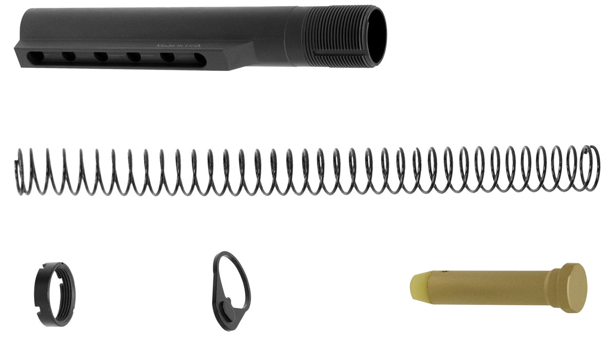 UTG Pro TLU001-KIT Receiver Extension Kit Mil-Spec AR-15 6 position Black Hardcoat Anodized Aluminum Rifle