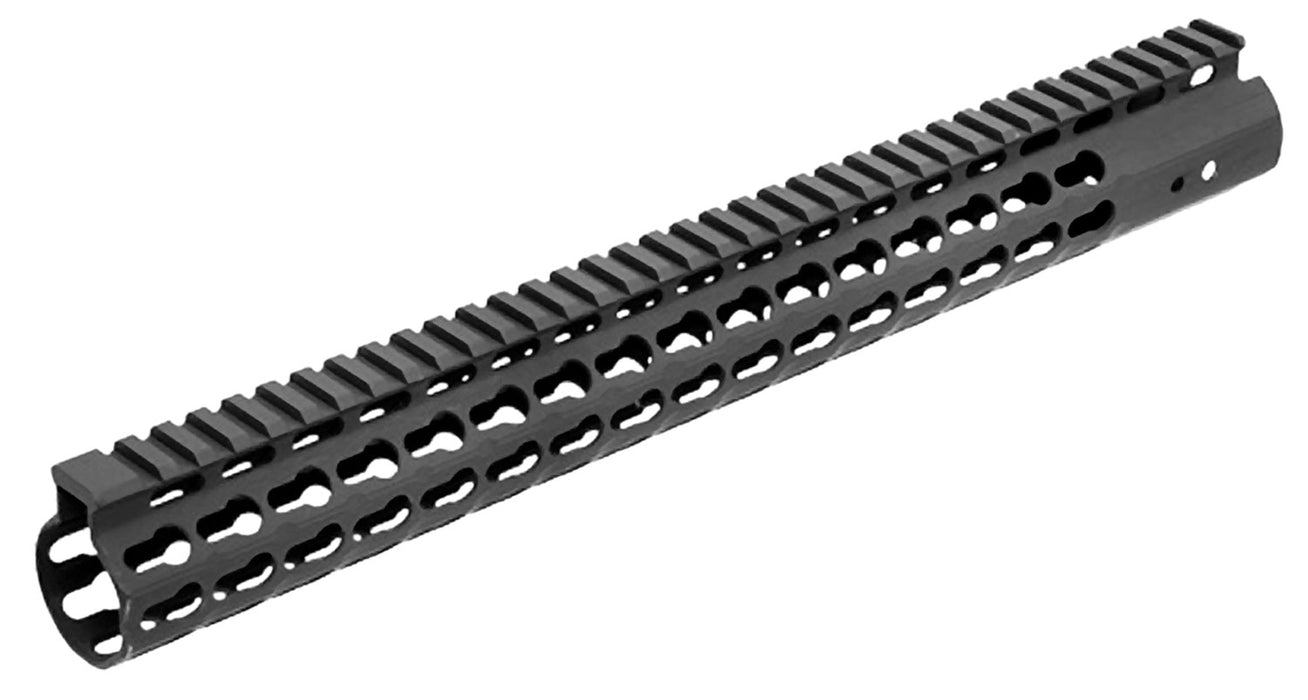 UTG Pro MTU019SSK Pro Slim Rail Handguard Free-Floating 15" L Aluminum Material with Black Anodized Finish, KeyMod Slots & Picatinny Rail for AR-15