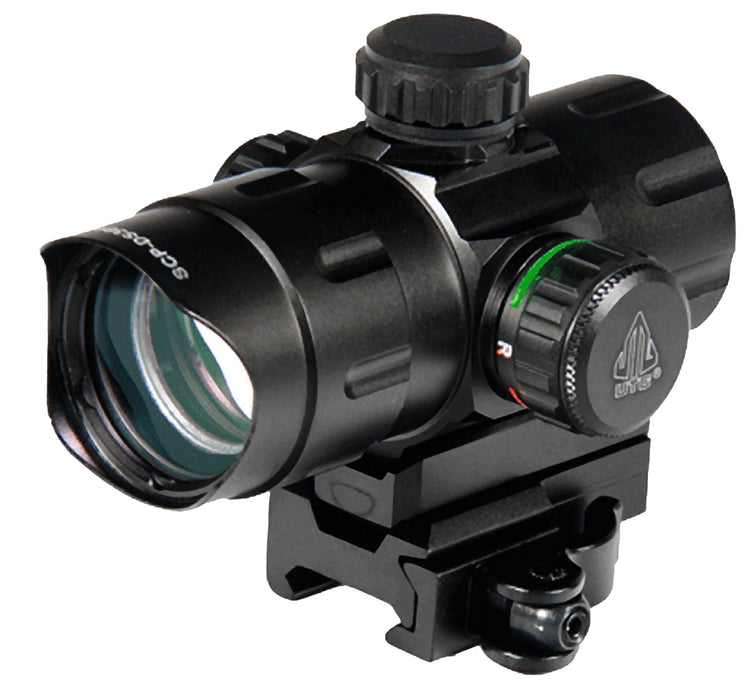 UTG SCPDS3840W UTG 4.2" ITA CQB Dot Sight  Black Hardcoat Anodized 1x 39mm 4 MOA Red/Green Dual Illuminated Dot