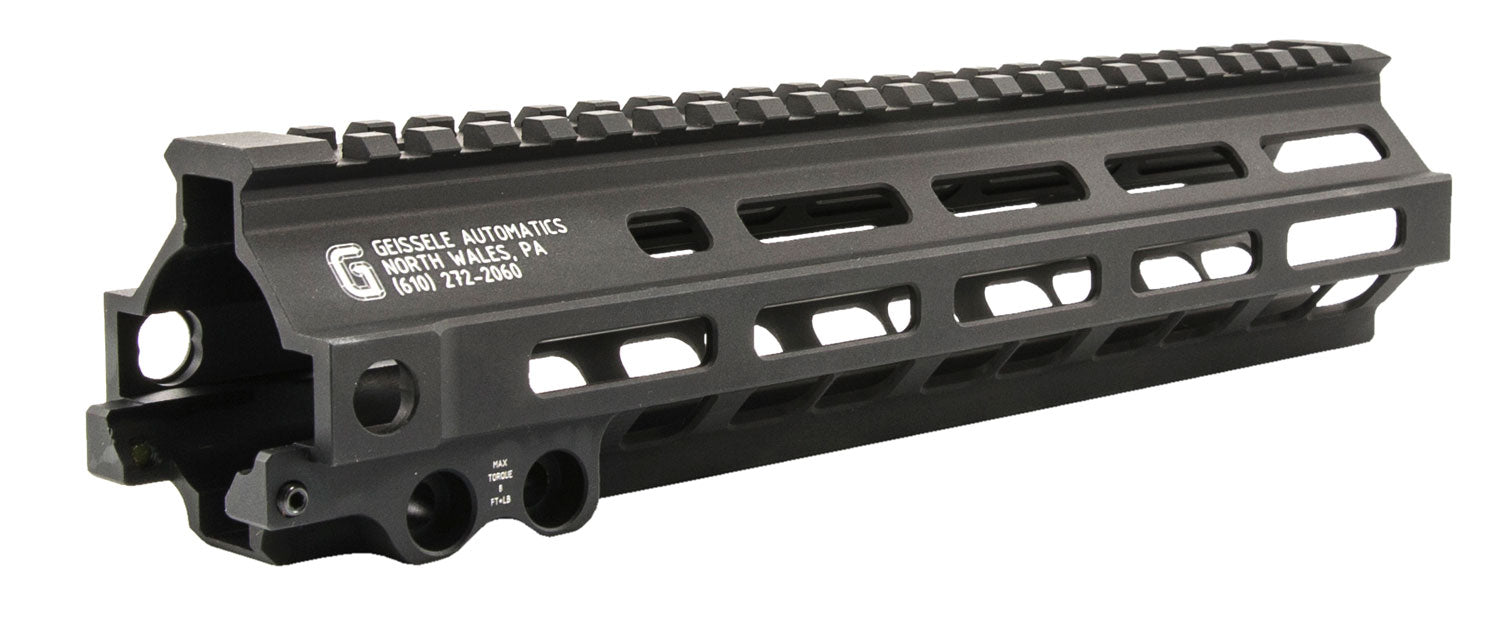 Geissele Automatics 05284B MK8 Super Modular Rail 9.50" M-LOK Style Made of 6061-T6 Aluminum with Black Anodized for AR-Platform