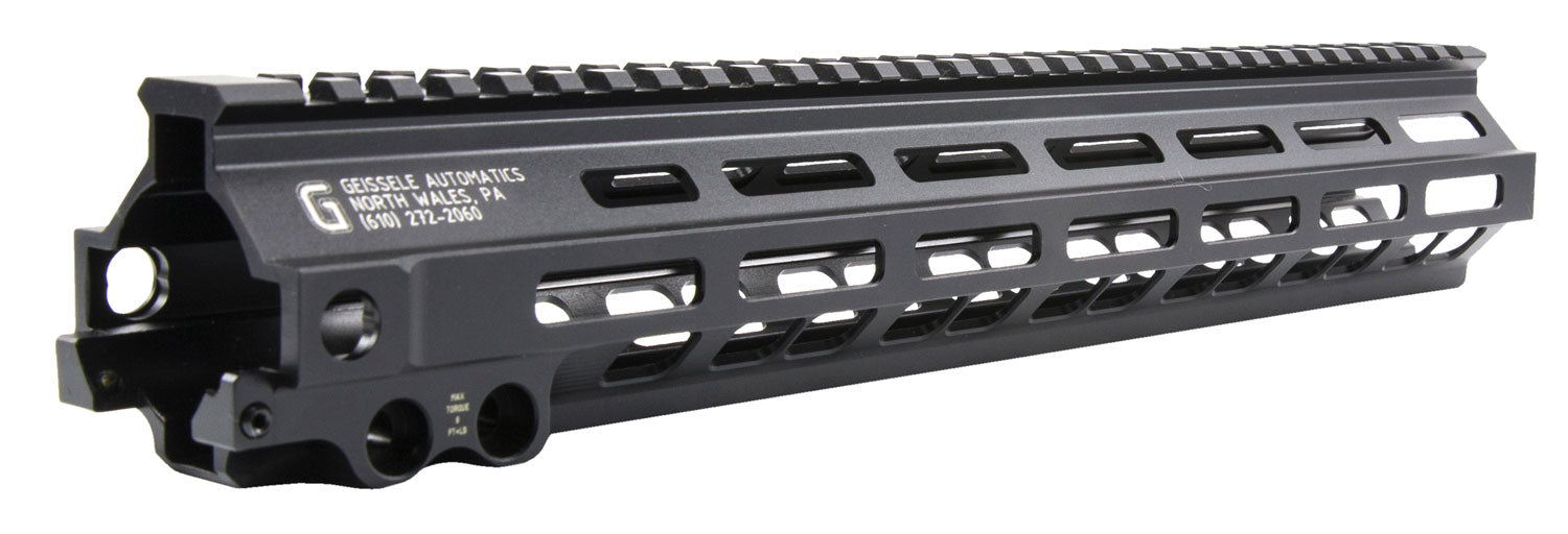 Geissele Automatics 05285B MK8 Super Modular Rail 13.50" M-LOK Style Made of 6061-T6 Aluminum with Black Anodized Finish for AR-Platform