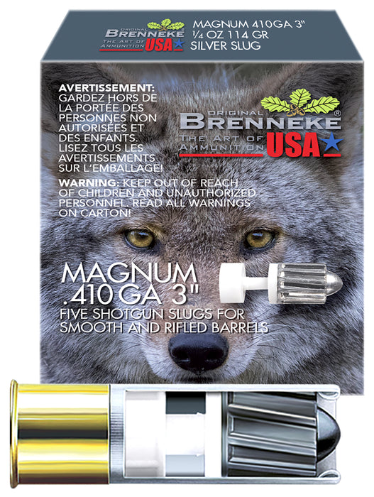 Brenneke SL4103M Magnum  410 Gauge 3" 1/4 oz/437 gr 1755 fps Slug Shot 5 Bx/90 Cs