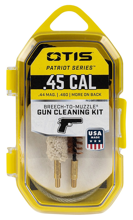 Otis FG70145 Patriot Cleaning Kit 45 Cal Pistol/ 15 Pieces Yellow Plastic Box Case