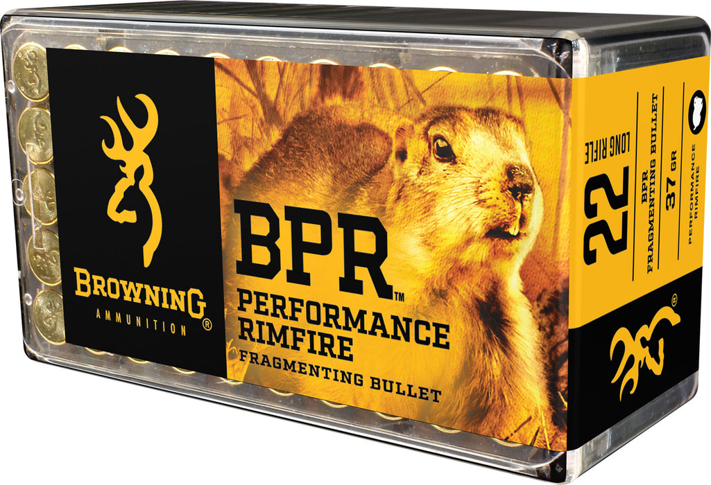 Browning Ammo B194122050 BPR Performance 22 LR 37 gr Fragmenting 50 Per Box 20 Cs