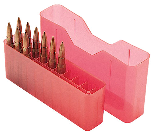 MTM Case-Gard J20L29 J-20 Slip Top Multi-Caliber Rifle Clear Red Polypropylene 20rd