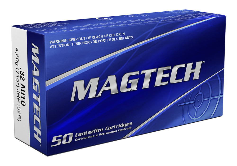 Magtech 32B Range/Training  32ACP 71gr Jacketed Hollow Point 50 Per Box/20 Case