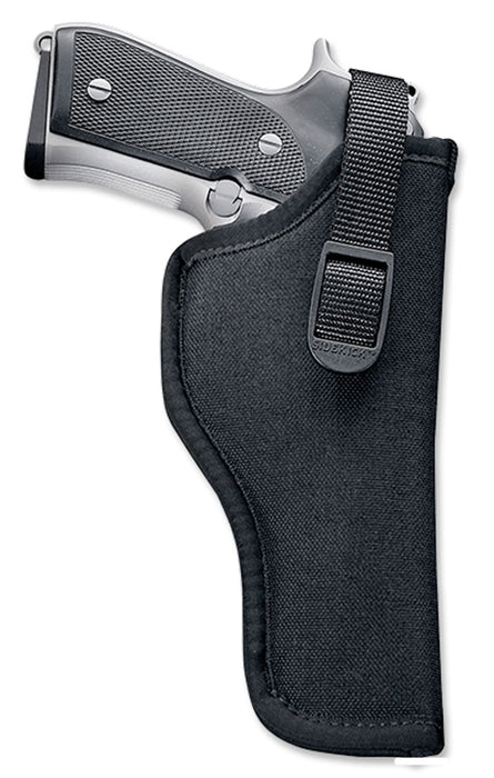 Uncle Mike's 81152 Sidekick Hip Holster OWB Size 15, Black Cordura, Belt Loop, Fits Large Semi-Auto/3.50-4.50" Barrel, Left Hand