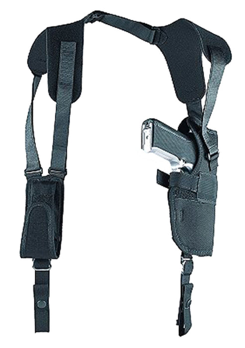 Uncle Mike's 83021 Sidekick Vertical Shoulder Holster Shoulder Size 02 Black Cordura Harness Fits Med/Large DA Revolver Fits 3-4" Barrel Right Hand