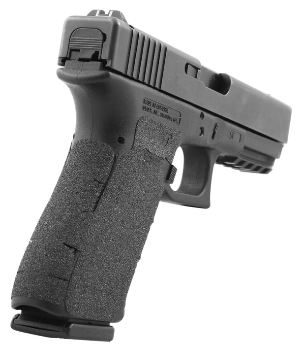 Talon Grips 381G Adhesive Grip  Compatible w/Glock 17/19x/22/24/31/34/35/37/45/47 Gen5 w/Large Backstrap, Black Textured Granulate