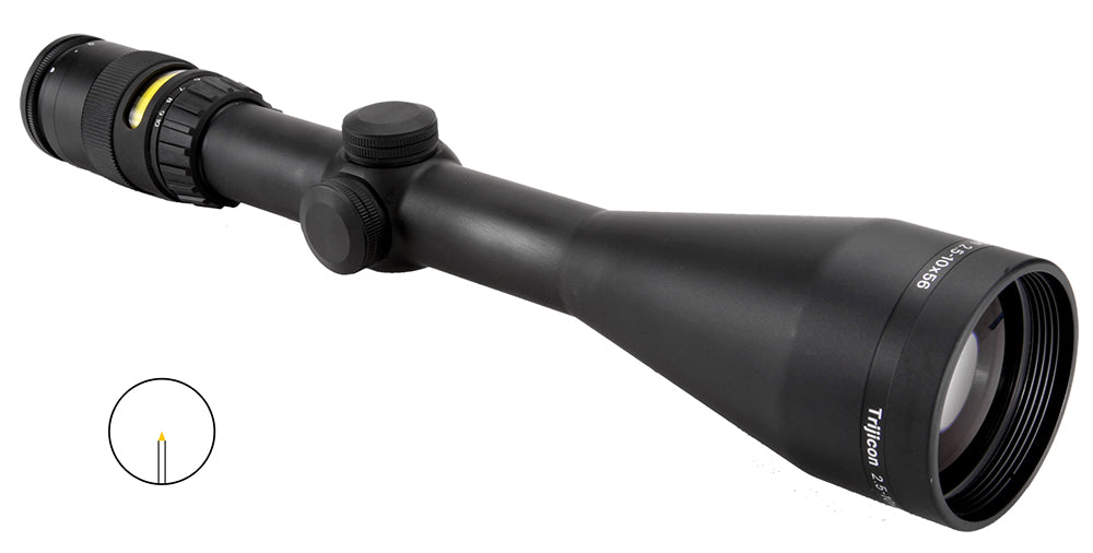 Trijicon 200022 AccuPoint  Black Hardcoat Anodized 2.5-10x56mm 30mm Tube Illuminated Amber Triangle Post Reticle