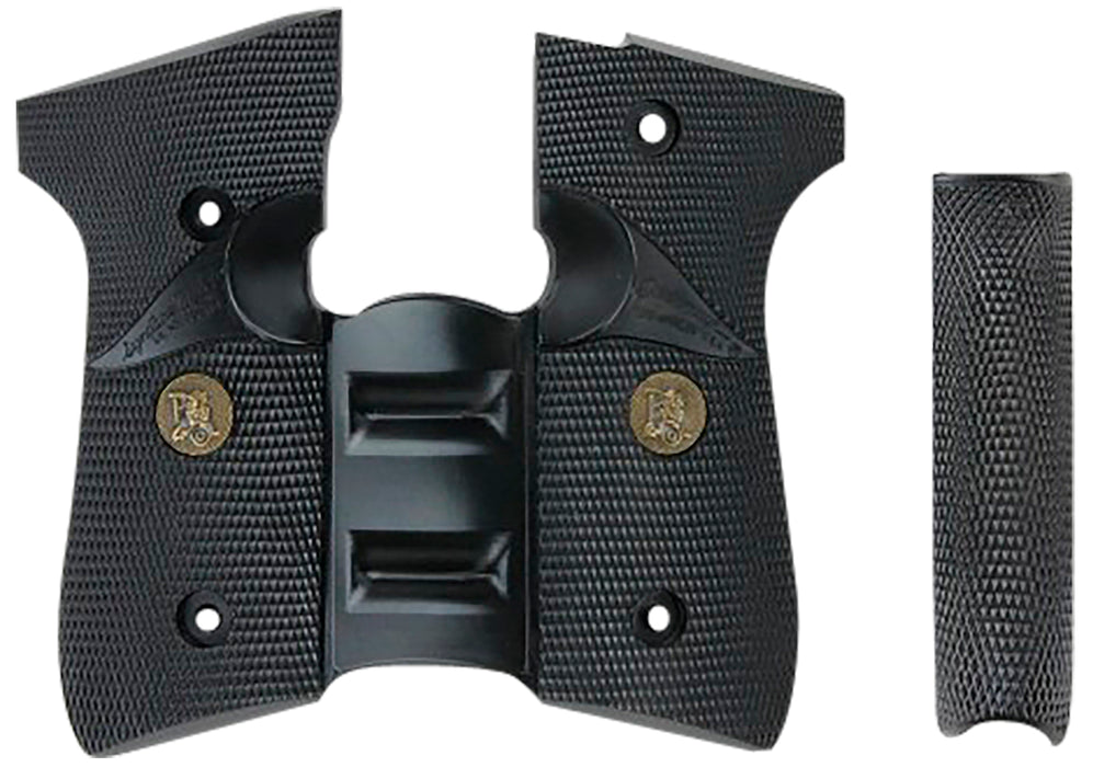 Pachmayr 02500 Signature Grip Wraparound Black Rubber with Backstrap & Finger Grooves for Beretta 92FS, 96FS